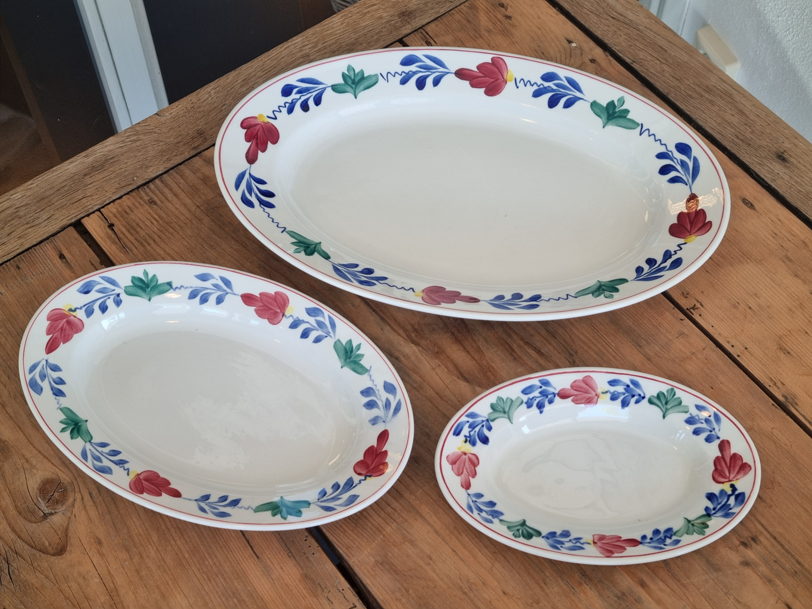 Oud Boerenbont Royal Sphinx Set 3x Schaal Hotelporselein