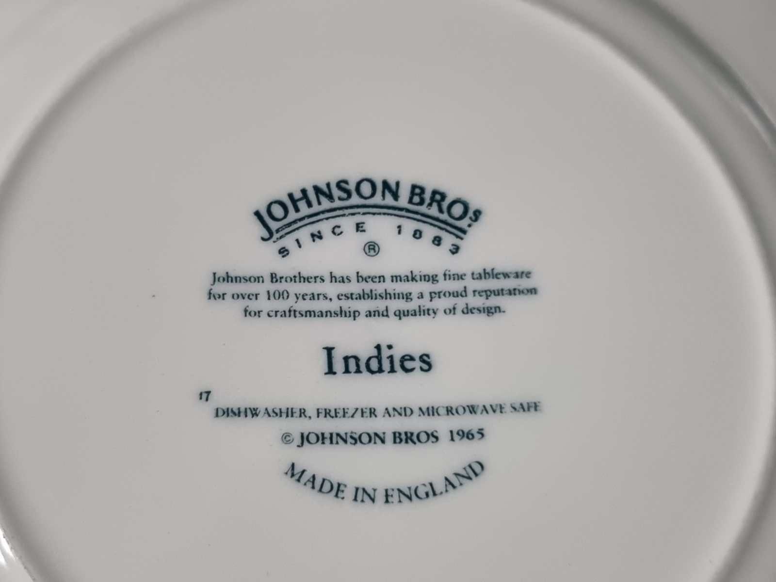 Engels blauw Johnson Bros Indies Ontbijtsetje 3-delig