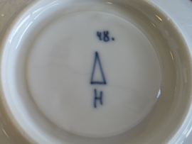 Zwiebelmuster Huttensteinach set 2x kop en schotel (hoekig oortje)