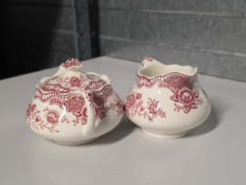 Engels rood Crown Ducal Bristol Roomstel (kleiner model)