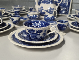 Engels Copeland Spode's Tower  blauw Ontbijtservies 6-pers