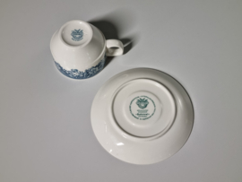 Villeroy en Boch Balmoral petrol set 8x Kop en schotel