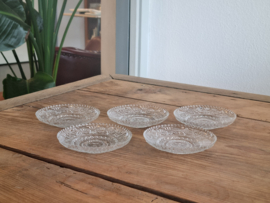 Glas Vintage set 5x Onderzettertje