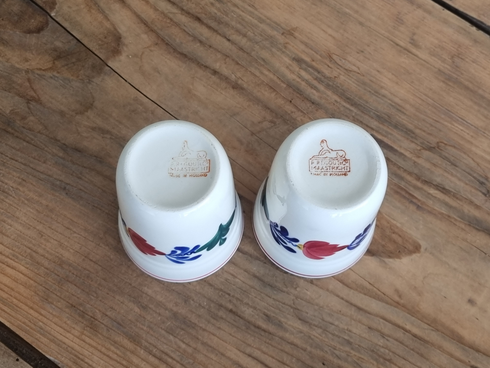 Boerenbont Regout set 2x Beker Mok 8,5 cm