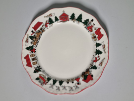 Engels Mason's Christmas Village 1796 Kerstservies Diner Eetbord 26,5 cm
