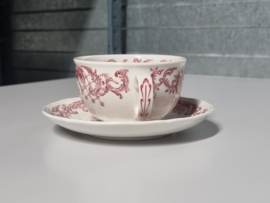 Villeroy en Boch Valeria rood Thee Kop en schotel 8,5 cm