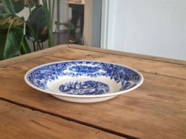 Regout decor Richmond blauw set  6x Diep Soep Pasta Bord 24 cm