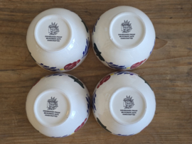 Boerenbont Boch set 4x Kom op voet 10 cm (nieuwste Boch)