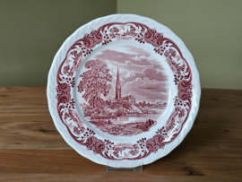 Engels rood Grindley Scenes After Constable Dinerbord 26 cm