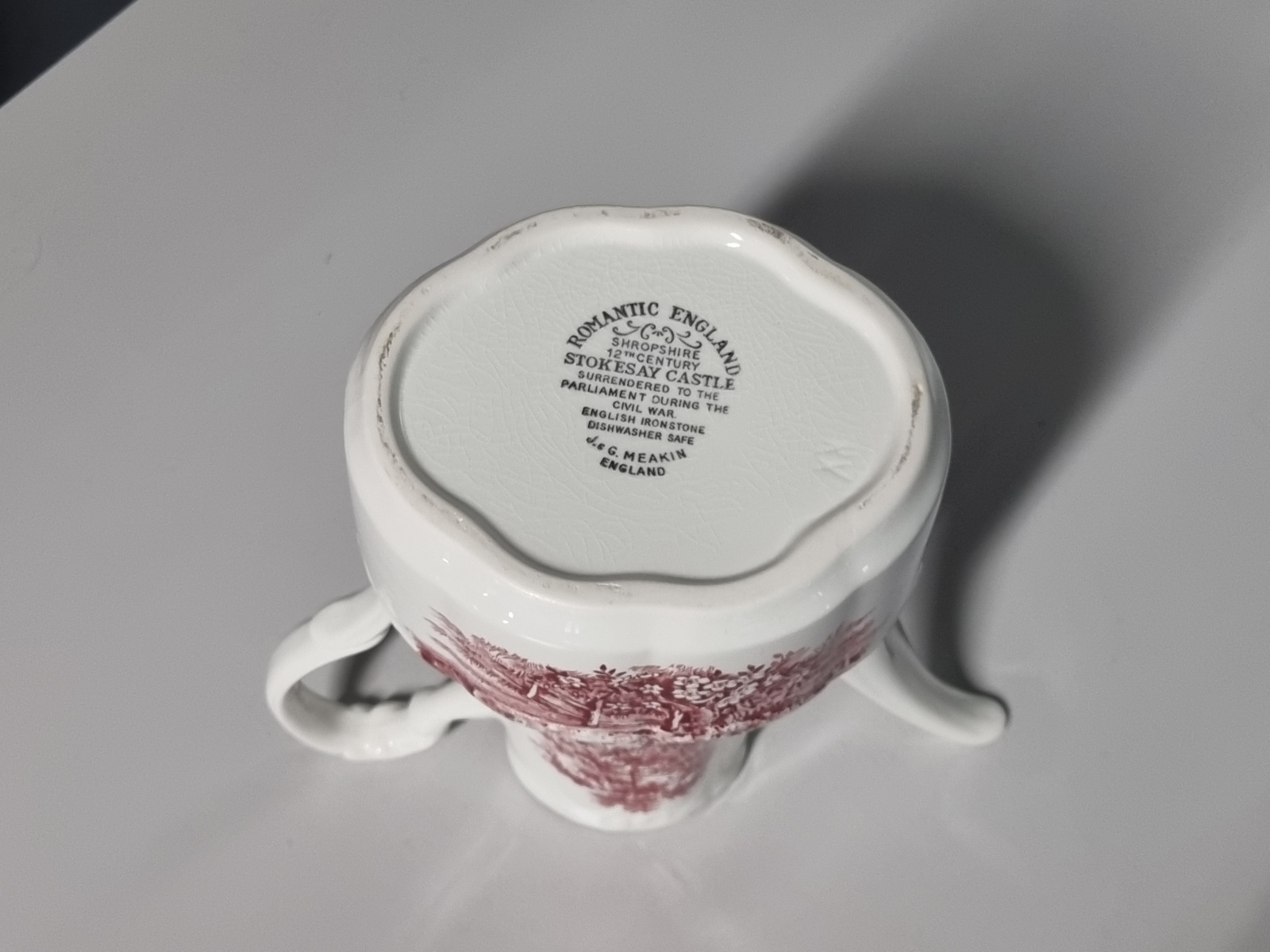 Engels rood Meakin Romantic England koffiepot zonder deksel