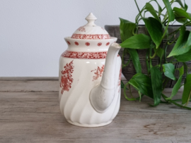 Regout decor Flower rood Koffiepotje (creme)
