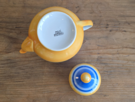 Mosa Maastricht theepot geel met blauw