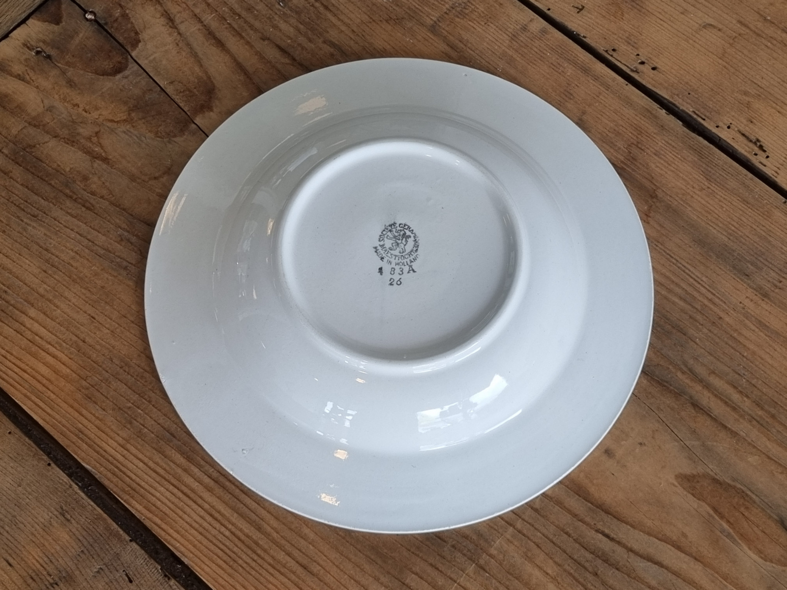 Oud Boerenbont Societe Ceramique 483a diep bord 23,5 cm