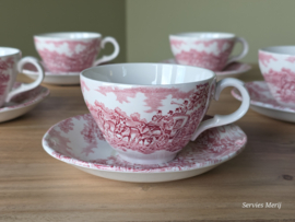 Engels rood Meakin Coaching Days set 5x kop en schotel