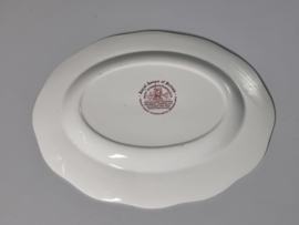 Engels rood Enoch Wedgwood Royal Homes Of Britain ovale schaal 31 cm