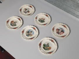 Frans Sarreguemines Obernai Dessertbordje (3-ringen onderkant) ø 19 cm