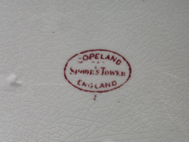 Engels Copeland Spode's Tower rood rechthoekige schaal 27 cm