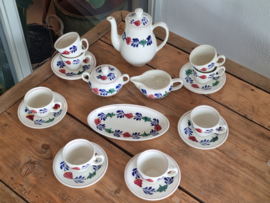 Boerenbont Boch Koffieservies model Zeeland 8 personen (zwarte stempel)