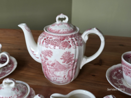 Villeroy en Boch Burgenland rood koffieservies 6 personen