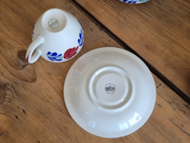 Boerenbont Boch Koffieservies model Zeeland 8 personen (groene stempel)