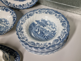 Engels blauw Jachtservies Myott's Country Life Eetservies 8 persoons