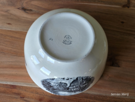 Landschap Zwart Société Céramique hoge ronde schaal 23 cm (chip aan bovenrand)