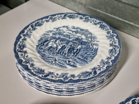 Engels blauw Jachtservies Myott's Country Life Eetservies 8 persoons