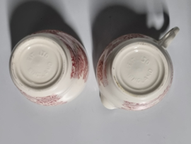 Engels rood English Ironstone Tableware EIT roomstel (brug)