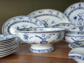 Potiche blauw Societe Ceramique complete serviesset 60 delen