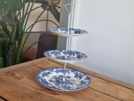 Enoch Wedgwood Asiatic blauw Etagere 3-laags