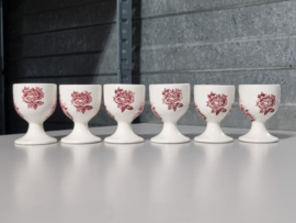 Engels rood Enoch Wedgwood  Royal Homes of Britain set 6x eierdopje