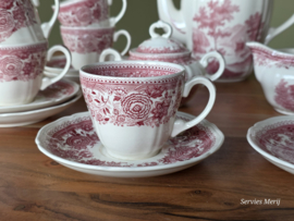 Villeroy en Boch Burgenland rood koffieservies 10 personen