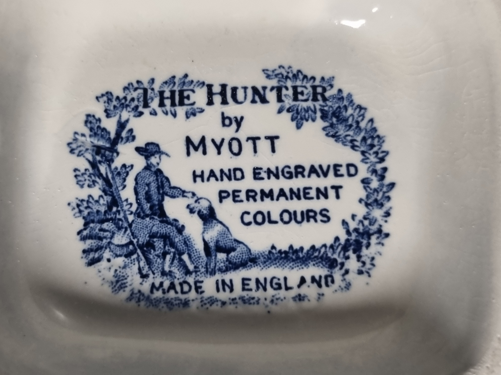 Engels blauw Jachtservies Myott The Hunter Koffiepot