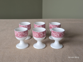 Engels rood Enoch Wedgwood River Scene set 6x eierdopje
