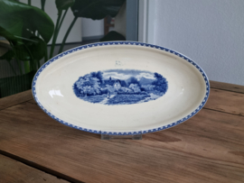 Landschap Blauw Societe Ceramique blauw Serveerschaaltje 25,5 cm (rond model)