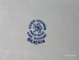 Beatrix Societe Ceramique zeldzaam Dienblad van aardewerk