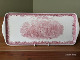 Villeroy en Boch Burgenland rood rechthoekige schaal 38,5 cm