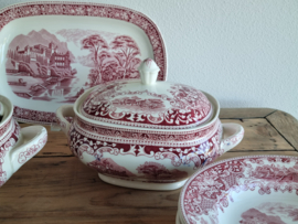 Regout Castillo Old England rood compleet Eetservies 6-pers.