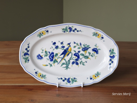Villeroy en Boch Phoenix blau ovale schaal 27,5 cm