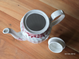 Engels rood Hostess Tableware Merrie Olde England koffiepot theepot