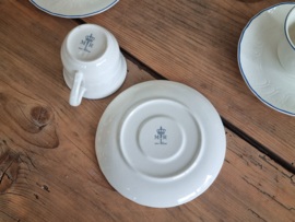 Boch Belgium MRL wit/blauw Koffieservies 6-pers.