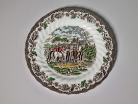 Engels bruin ingekleurd Jachtservies Myott's Country Life Plat Dinerbord 25,5 cm