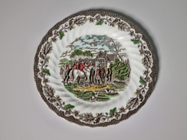 Engels bruin ingekleurd Jachtservies Myott's Country Life Plat Dinerbord 25 cm