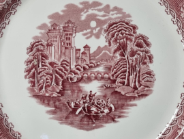 Engels rood decor Riverscene Pannenkoekenbord | Serveerbord 30,5 cm