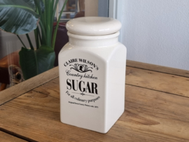 Verkocht = Claire Wilson's Voorraadpot Sugar met deksel