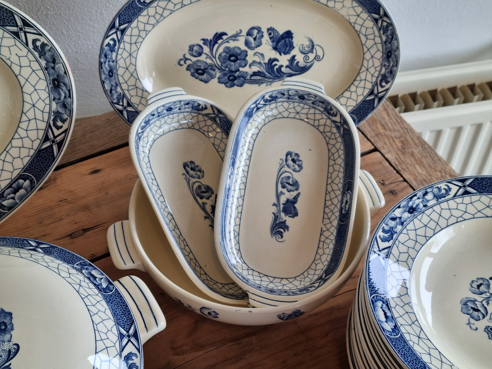 Societe Ceramique Butterflij serviesset diner 12 personen