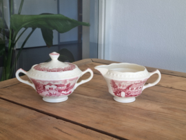 Boerenhoeve Rood Societe Ceramique Roomstelletje (wit)