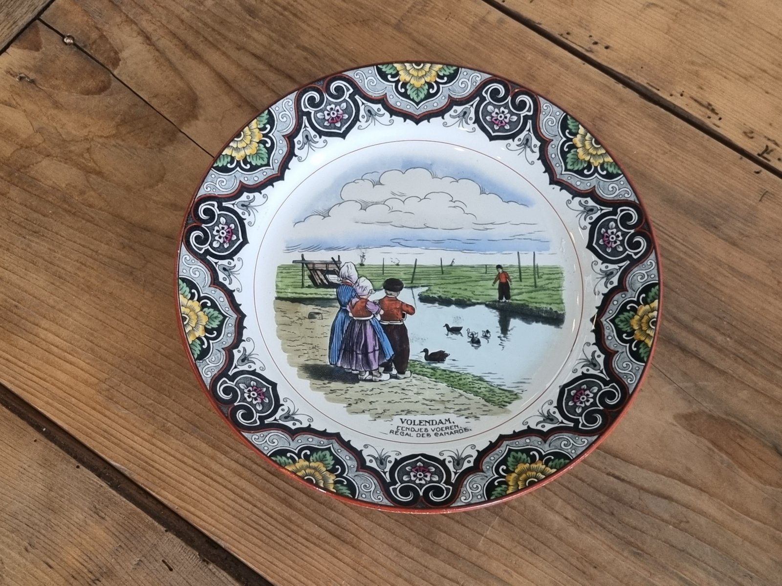 Wandbord Societe Ceramique Mooi Nederland decor Volendam 23 cm