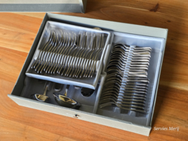 Bestek set Inox parelrand 12 personen 103 delen
