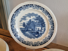 Boerenhoeve blauw Societe Ceramique Eetservies 8-pers.